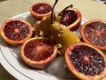 Breakfast at La Côte Basque? Gingered Pears in Cold Blood Oranges by Andy Prock