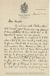 Letter From Francis Mairs Huntington-Wilson to Philander Knox, March 8, 1921