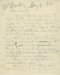 Letter From Francis Mairs Huntington-Wilson to Philander C. Knox, May 9, 1921