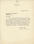 Letter From Francis P. Garvan to Francis Mairs Huntington-Wilson, October 28, 1932
