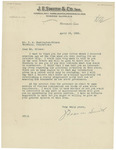 Letter From J. Francis Smith to Francis Mairs Huntington-Wilson, April 19, 1933