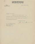Letter From Theodore Roosevelt to Francis Mairs Huntington-Wilson, April 13, 1917