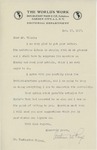 Letter From Arthur W. Page to Francis Mairs Huntington-Wilson, November 17, 1917