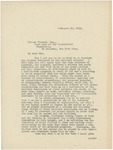 Letter From Francis Mairs Huntington-Wilson to George Vincent, February 22, 1918