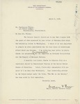 Letter From William F. Snow to Francis Mairs Huntington-Wilson, March 5, 1918