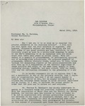 Letter From Francis Mairs Huntington-Wilson to William H. Burnham, March 19, 1918