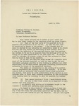 Letter From Francis Mairs Huntington-Wilson to William H. Burnham, April 4, 1918 by Francis Mairs Huntington-Wilson
