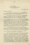Letter From Francis Mairs Huntington-Wilson to Helen Cordelia Putnam, April 16, 1918