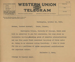 Telegram From Philander C. Knox to John C. Groome, October 25, 1918 by Philander C. Knox