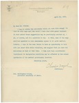 Letter From Charles Nagel to Francis Mairs Huntington-Wilson, April 30, 1909