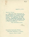 Letter From Philander C. Knox to Francis Mairs Huntington-Wilson, August 5, 1912