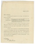 Letter to Philander C. Knox, January 18, 1910 by Unknown