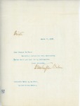 Note From Francis Mairs Huntington-Wilson to Henry A. du Pont, March 17, 1909