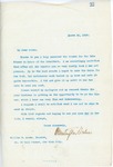 Letter From Francis Mairs Huntington-Wilson to William G. Cooke, March 20, 1909