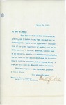 Letter From Francis Mairs Huntington-Wilson to Thomas A. Eddy, March 31, 1909