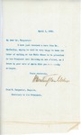 Letter From Francis Mairs Huntington-Wilson to Fred W. Carpenter, April 1, 1909