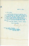 Letter From Francis Mairs Huntington-Wilson to James R. Morse, April 4, 1909