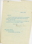 Letter From Francis Mairs Huntington-Wilson to Henry Schlee, April 4, 1909