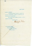 Letter From Francis Mairs Huntington-Wilson to C. A. Aspinwall, April 22, 1909