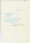 Letter From Francis Mairs Huntington-Wilson to Henry Romeike Incorporated, April 24, 1909