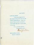Letter From Francis Mairs Huntington-Wilson to Federico Mejia, April 29, 1909
