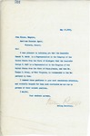 Letter From William Phillips to Jean Zinzen, May 17, 1909 by William Phillips