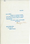 Letter From Francis Mairs Huntington-Wilson to Federico Mejia, May 28, 1909