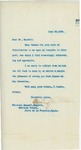Letter From Francis Mairs Huntington-Wilson to Percival Gassett, June 22, 1909