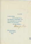 Letter From Francis Mairs Huntington-Wilson to Paxton Hibben, June 25, 1909
