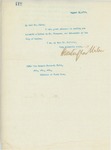 Letter From Francis Mairs Huntington-Wilson to Joaquin Bernardo Calvo, August 28, 1909