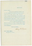 Letter From Henry B. Armes to James T. DuBois, August 28, 1909