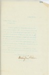 Letter From Francis Mairs Huntington-Wilson to Hamilton Wright, October 18, 1909