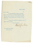 Letter From Francis Mairs Huntington-Wilson to Luke E. Wright, November 19, 1909 by Francis Mairs Huntington-Wilson