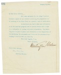 Letter From Francis Mairs Huntington-Wilson to Louis Ambrozy, January 14, 1910