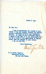 Letter From Francis Mairs Huntington-Wilson to Anthony R. Pinci, March 8, 1910
