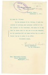 Letter From Rudolph Forster to Francis Mairs Huntington-Wilson, September 8, 1911