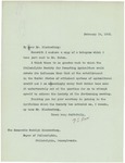 Letter From Philander C. Knox to Rudolph Blankenburg, February 15, 1913 by Philander C. Knox