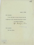Letter From Francis Mairs Huntington-Wilson to Woodrow Wilson, March 4, 1913 by Francis Mairs Huntington-Wilson