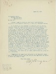 Letter From William Jennings Bryan to Frank Irving Cobb, March 13, 1913 by William Jennings Bryan