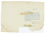 Letter From Francis Mairs Huntington-Wilson to Fred Carpenter, March 6, 1909 by Francis Mairs Huntington-Wilson