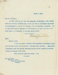 Letter From Francis Mairs Huntington-Wilson to Fred Carpenter, March 8, 1909 by Francis Mairs Huntington-Wilson