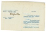 Letter From Francis Mairs Huntington-Wilson to Luis Toledo Herrarte, March 9, 1909