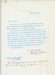 Letter From Francis Mairs Huntington-Wilson to William C. Cooke, March 10, 1909