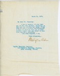 Letter From Francis Mairs Huntington-Wilson to Hayden Channing, March 12, 1909 by Francis Mairs Huntington-Wilson