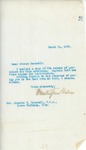 Letter From Francis Mairs Huntington-Wilson to Charles S. Bromwell, March 12, 1909 by Francis Mairs Huntington-Wilson