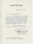 Letter From Wilbur Forrest to Francis Mairs Huntington-Wilson, September 8, 1943