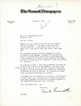 Letter From Frank E. Gannett to Francis Mairs Huntington-Wilson, October 9, 1939