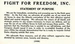 Fight for Freedom Contribution Card, 1941-1943 by Fight for Freedom Committee