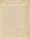 Memorandum Regarding Necessity for an Under Secretary, 1909
