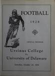 Ursinus College Official Football Program, Saturday, October 20, 1928
